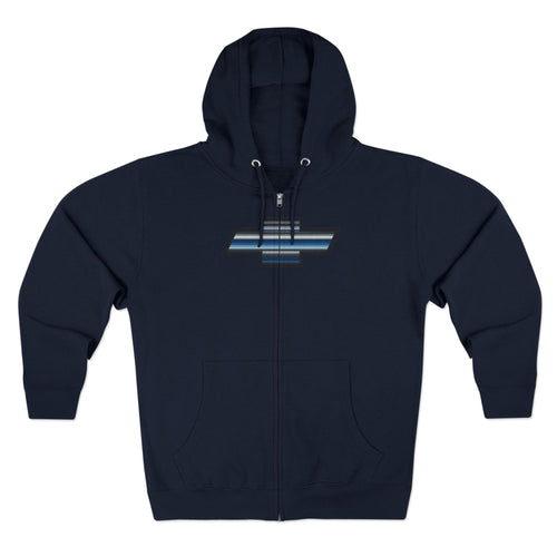 Chevrolet-Inspired Unisex Zip Hoodie, Casual Wear, Gift for Car Enthusiasts, Everyday Comfort, Layering Essential