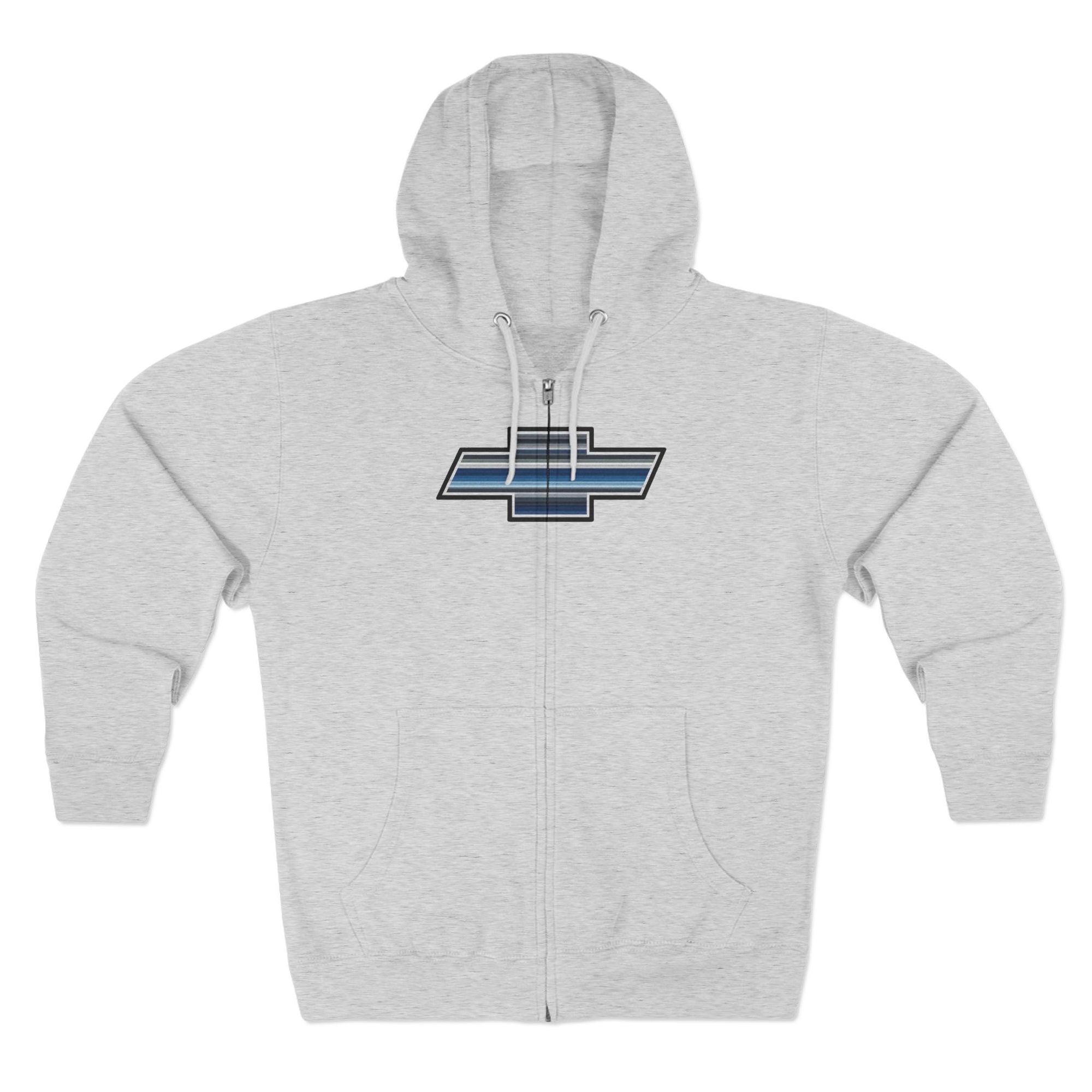 Chevrolet-Inspired Unisex Zip Hoodie, Casual Wear, Gift for Car Enthusiasts, Everyday Comfort, Layering Essential
